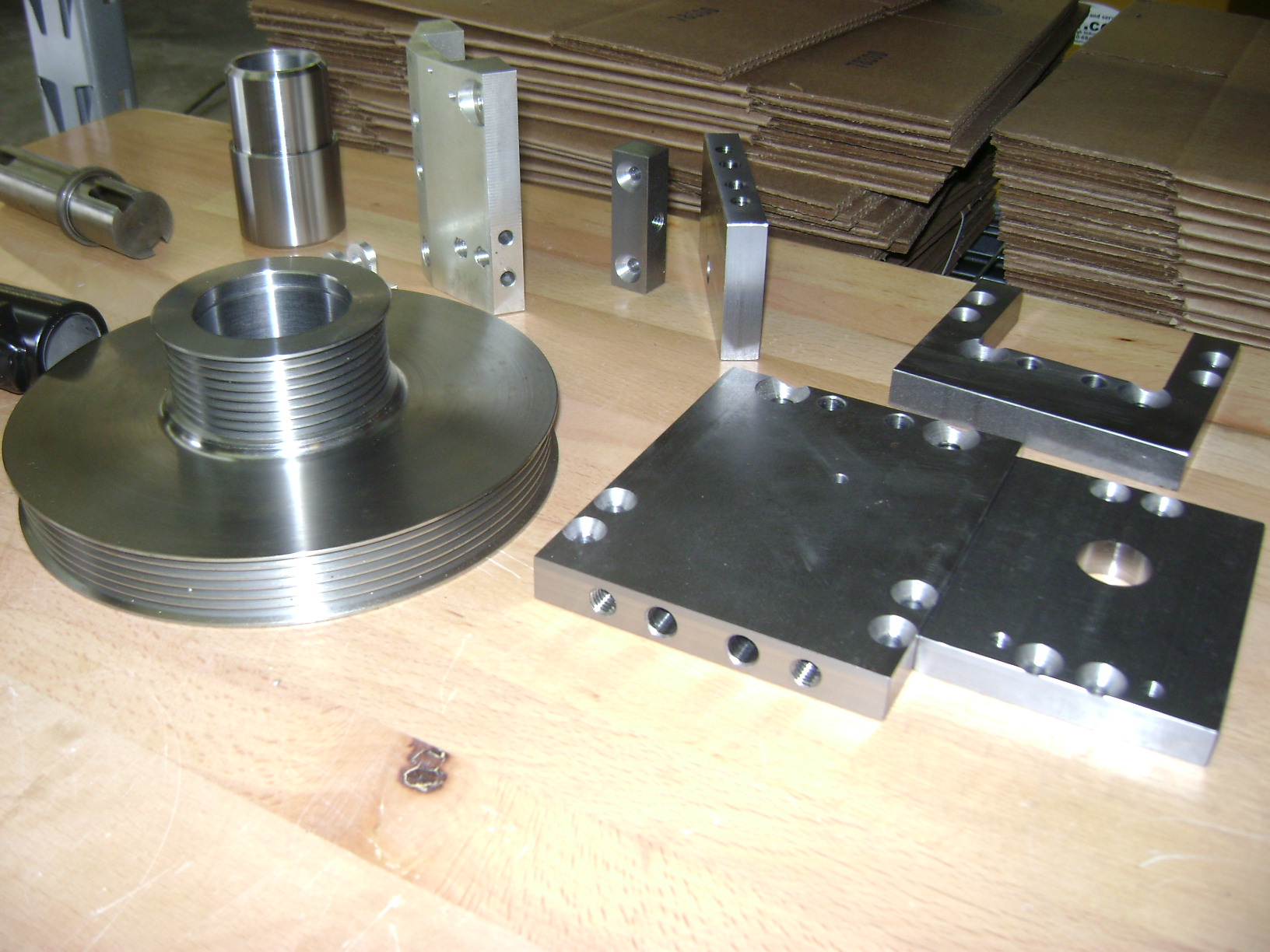 Sample machined parts