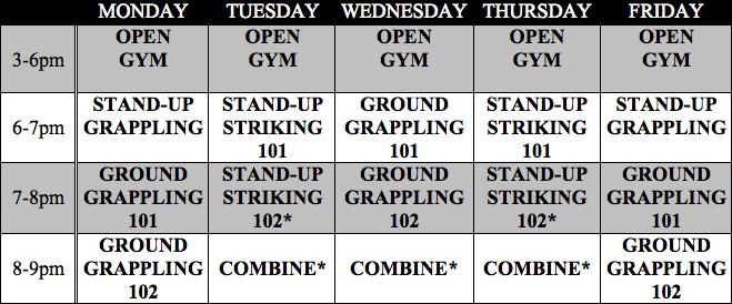 Class schedule