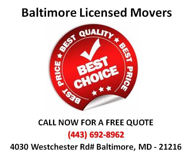 Baltimore Licensed Movers