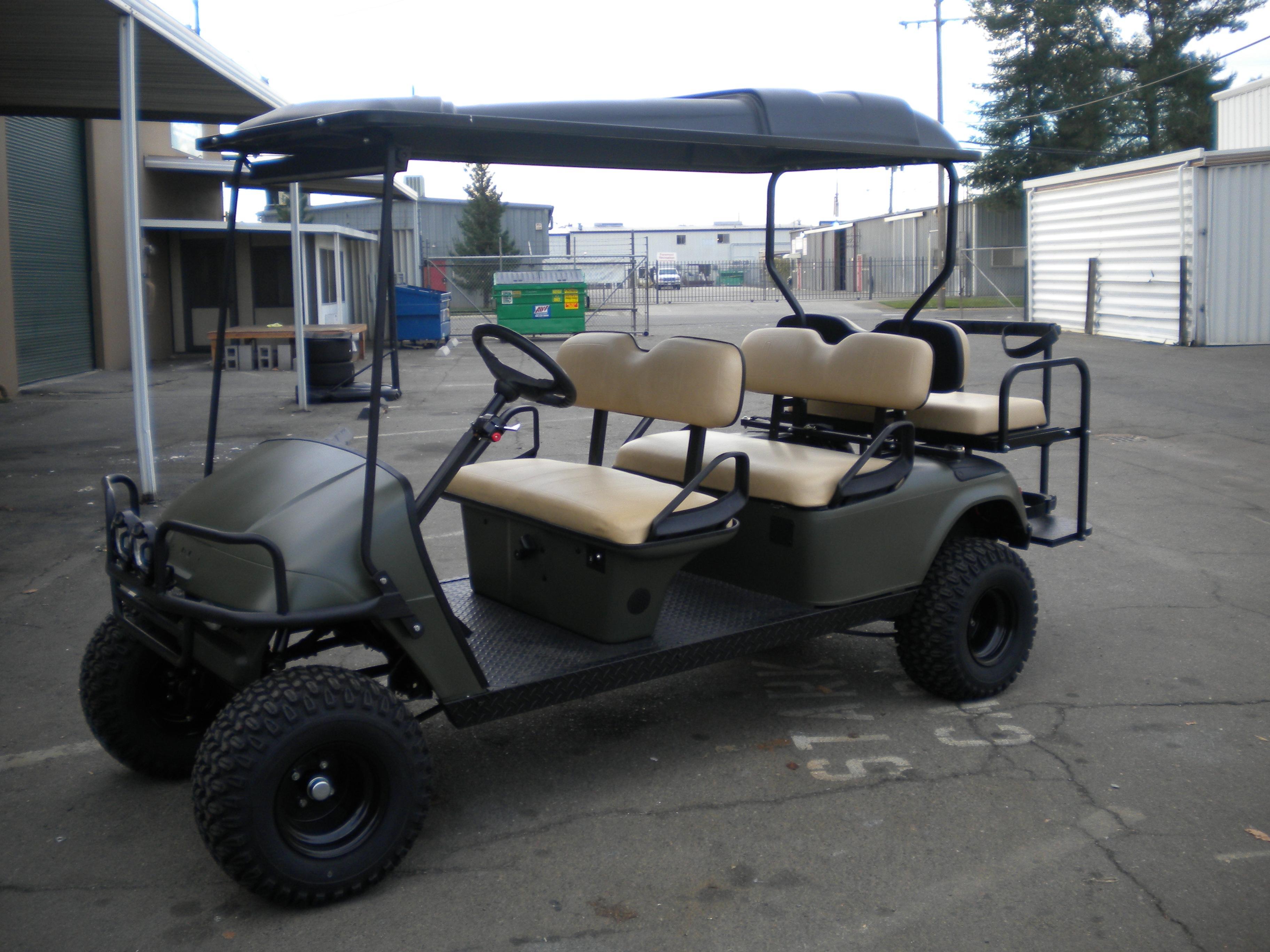 Army custom 6 seater golf cart