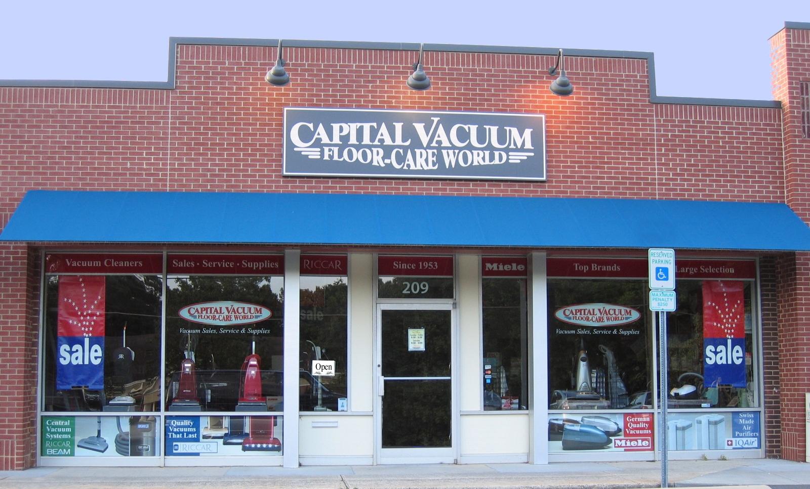 Visit us - Capital Vacuum in Raleigh, NC at 209 E. Chatham St. (919) 467-2834