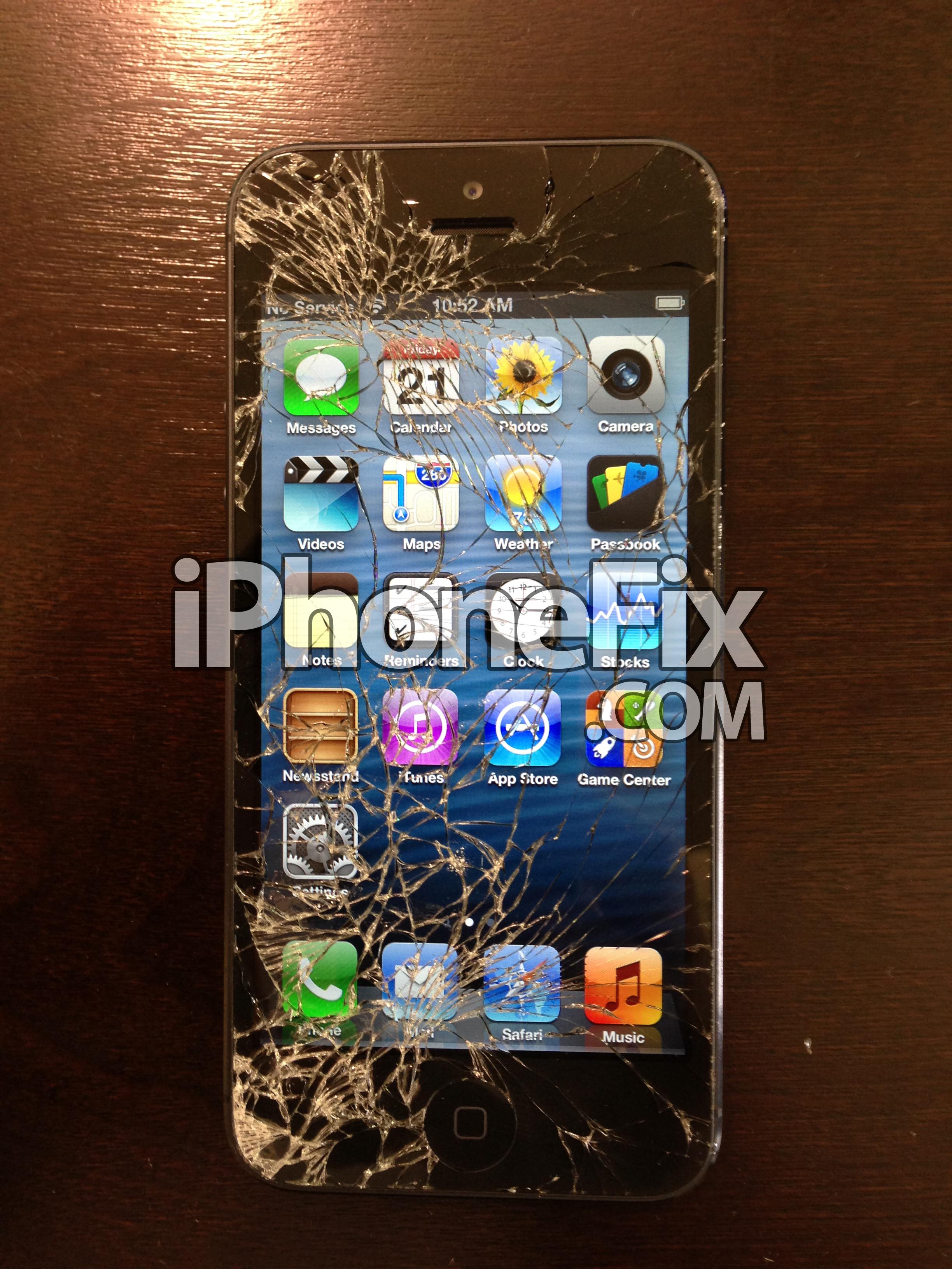 broken cracked iphone 5