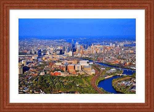 University City & Philly Skyline Framed