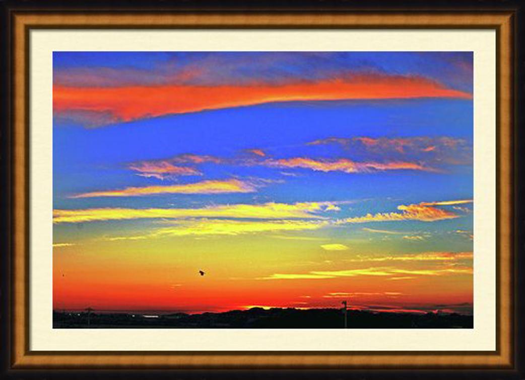 Nantucket Sunset Matted & Framed