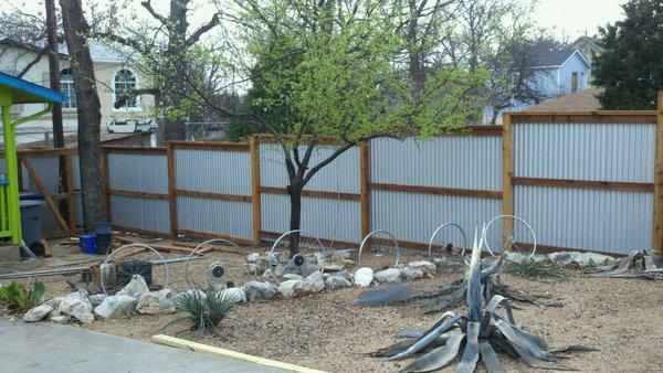 Sheet Metal Privacy Fence