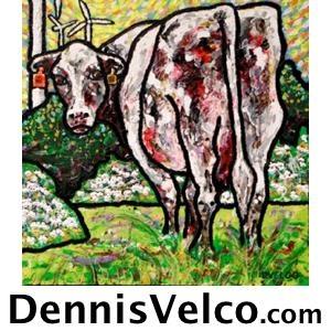 Daisy - The Herd Series - by Dennis Velco - Fine Art Finger Painter