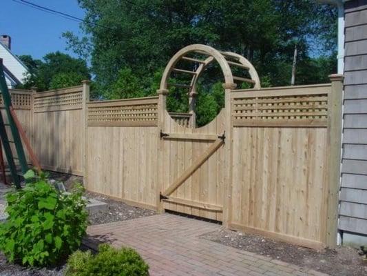 Cedar Tongue And Groove Custom Wood With Square Lattice