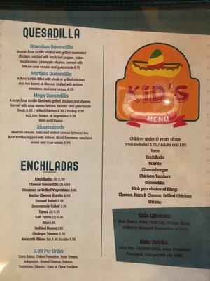 Dinner Menu