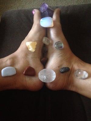 Crystal Healing on Feet