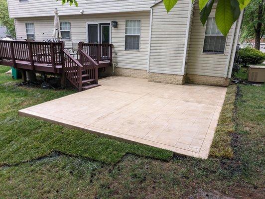 20 by 15 Stamped Patio