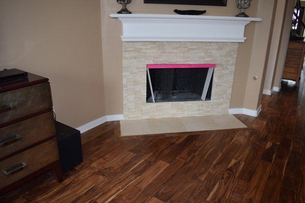 stack stone fireplace seamless 45 degree transition