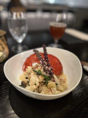 Lobster w/ basil blossoms