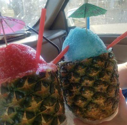 The original shaved ice in a real pineapple cup came from Summer Snow in Oklahoma.