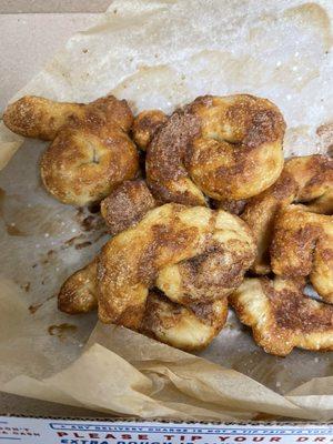 Cinnamon coated garlic knots