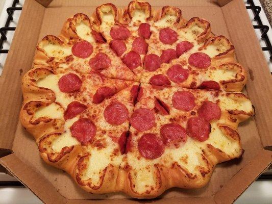 Stuffed Crust Pepperoni Pizza!