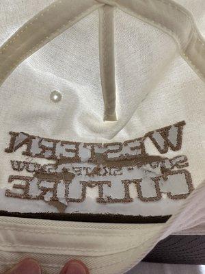 Cardboard and trim of the embroiderment was left inside the hat. Horrible quality control