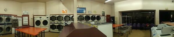 Hope this works but this is panorama view of 1/2 of the laundromat.  This is the dryer half.