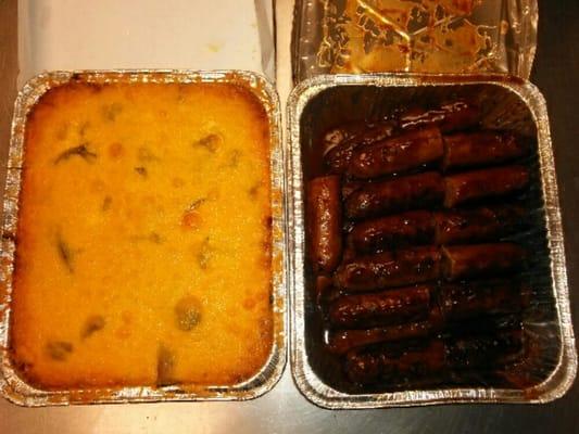 We Cater Too!! Pictured:Small Pan Lasagna & Small Pan Hot Links