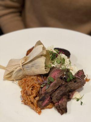 Surf and turf tamales