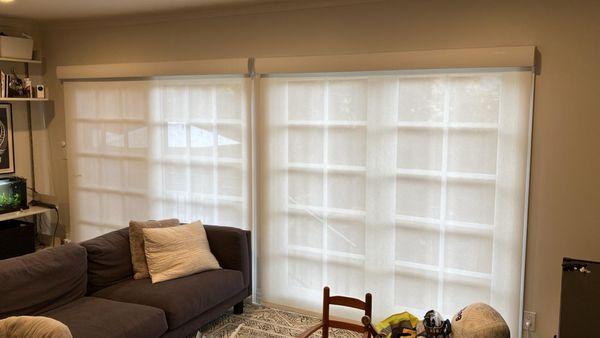 Our automated roller shades are a great choice for rooms with multiple windows or hard-to-reach windows.