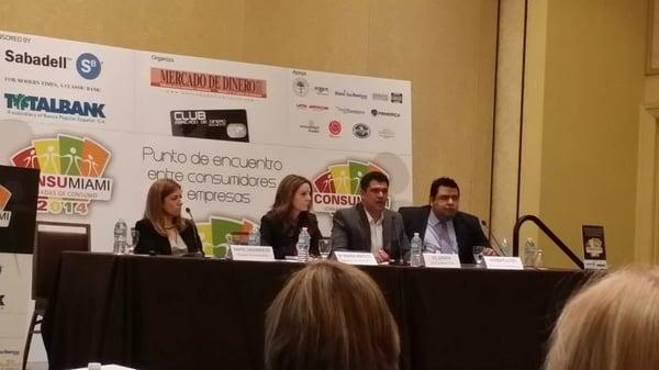 Our CEO, Gil Zapata speaking at CONSUMIAMI2013 alongside other Financial Professionals.