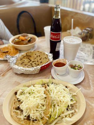 Huge tacos! + caldo de res