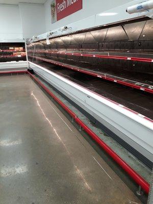 Saturday 3/14/2020.... Empty shelves throughout the store.