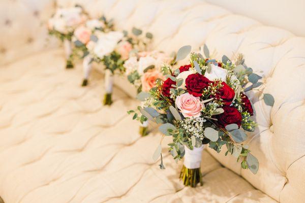 Bridal and bridesmaid bouquet