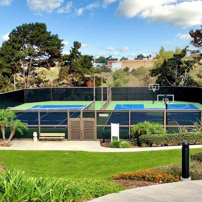 Lighted Tennis and Basketball Courts