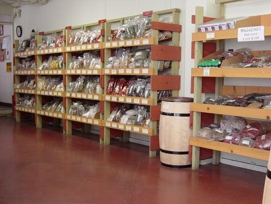 Shelves of Spices and Specials.