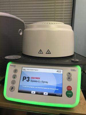 Now offering same day in office crown treatments using our new CADCAM machine! We use this kiln to put the finishing touches to the crown.