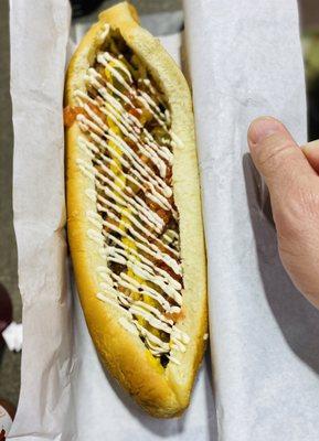 Sonoran hot dog