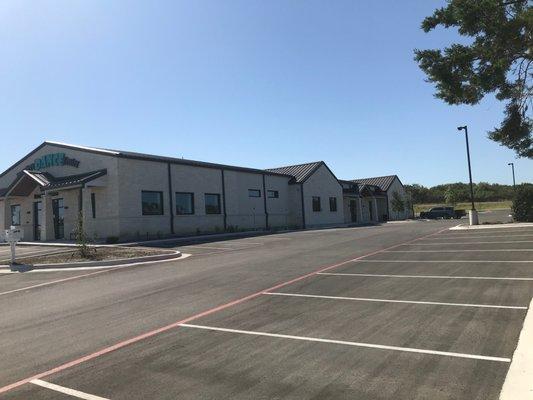 Spacious parking lot for Premiere Dance Center families.