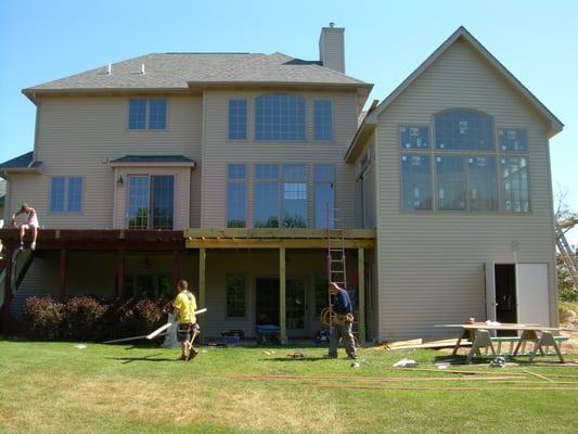 Sunroom/deck addition