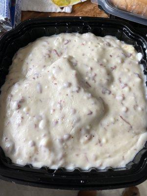 Creamed Chipped Beef on Potatoes Breakfast Huge portion chipped beef and gravy perfectly cooked. Little chef never lets you down.