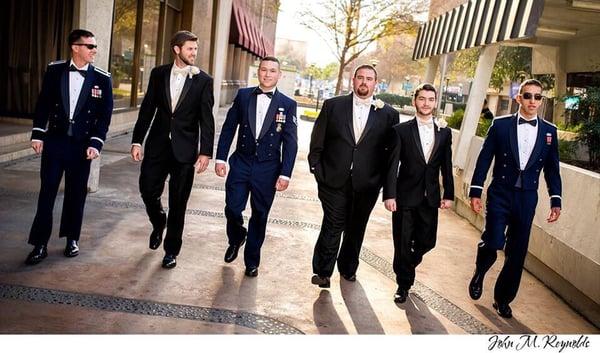 My groomsmen and I.