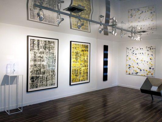 Works by Jorge Enrique (USA, b. Cuba), Joe Segal (USA) and Jonathan Huxley (UK), installation view at Waltman Ortega Fine Art