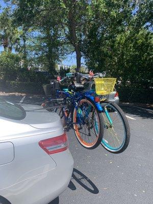 New bike rack tires filled up ready to deal with this Quarantine there always so helpful and kind