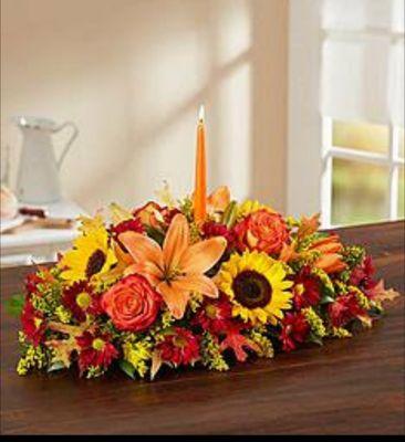 Fall Flowers CENTERPIECE for Thanksgiving