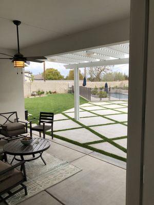 Patio looking out of back window.