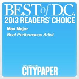 Named DC's Best Magician Two Years Running!