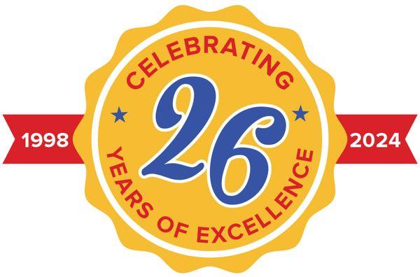 26 YEARS of Excellent Service