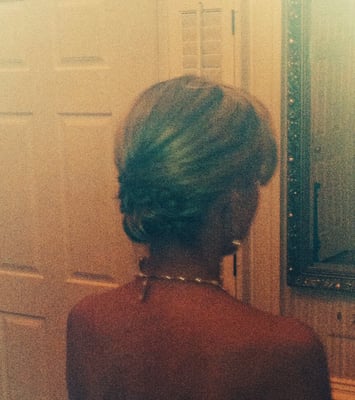 Back view of the updo