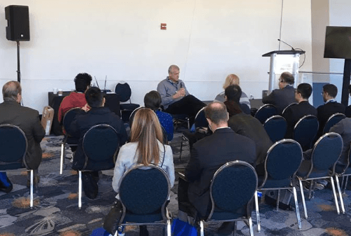 Our Senior Executive VP Chris Kappes giving out helpful tips at the Anaheim Convention Center Job Fair