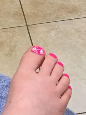 My 7 yr old loved her mani/pedi. :)