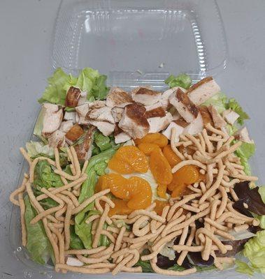 All Salad Made Fresh to Order #42 Oriental Grilled Chicken Salad   Mixed  Greens Chinese Noodles Mandarin Oranges & Oriental Dressing