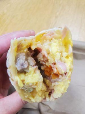 2/10 breakfast burrito, $9.50.