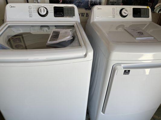 New installed washer and dryer