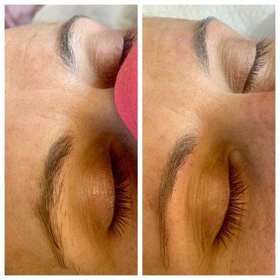 Eyebrow Threading ~ before and after