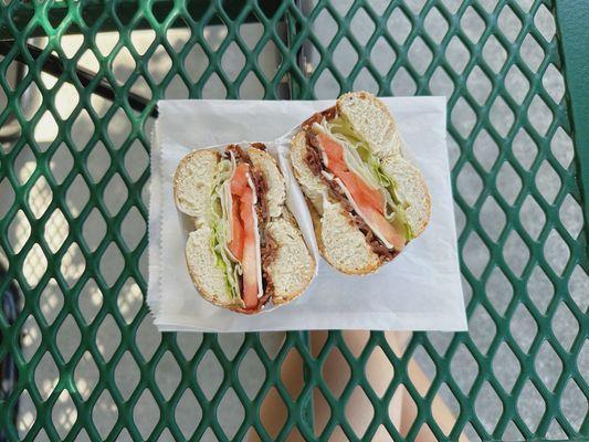 BLT bagel sandwich